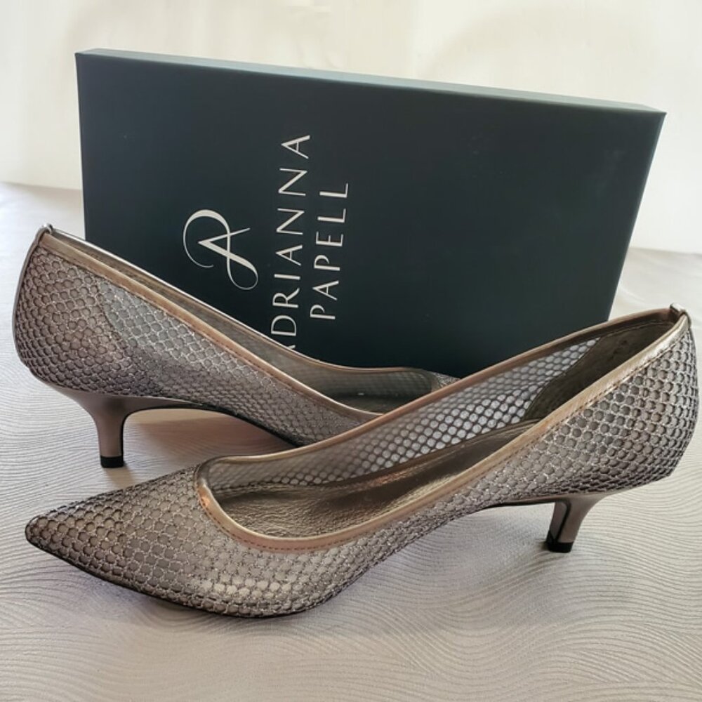 Adrianna Papell Lois Dress Pump - Gunmetal Honeycom - US 8.5M